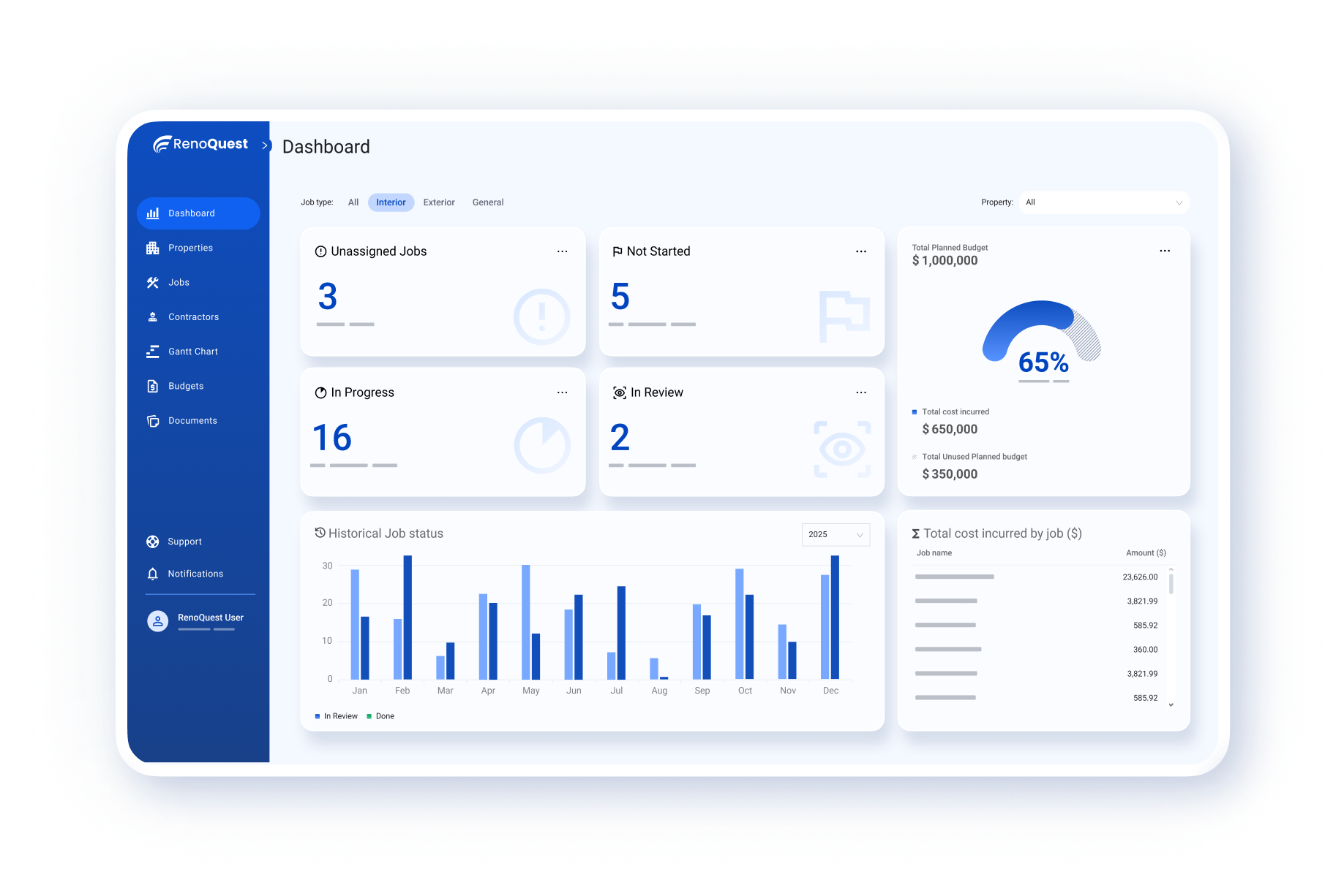 All-in-One Renovation Management [RenoQuest UX]